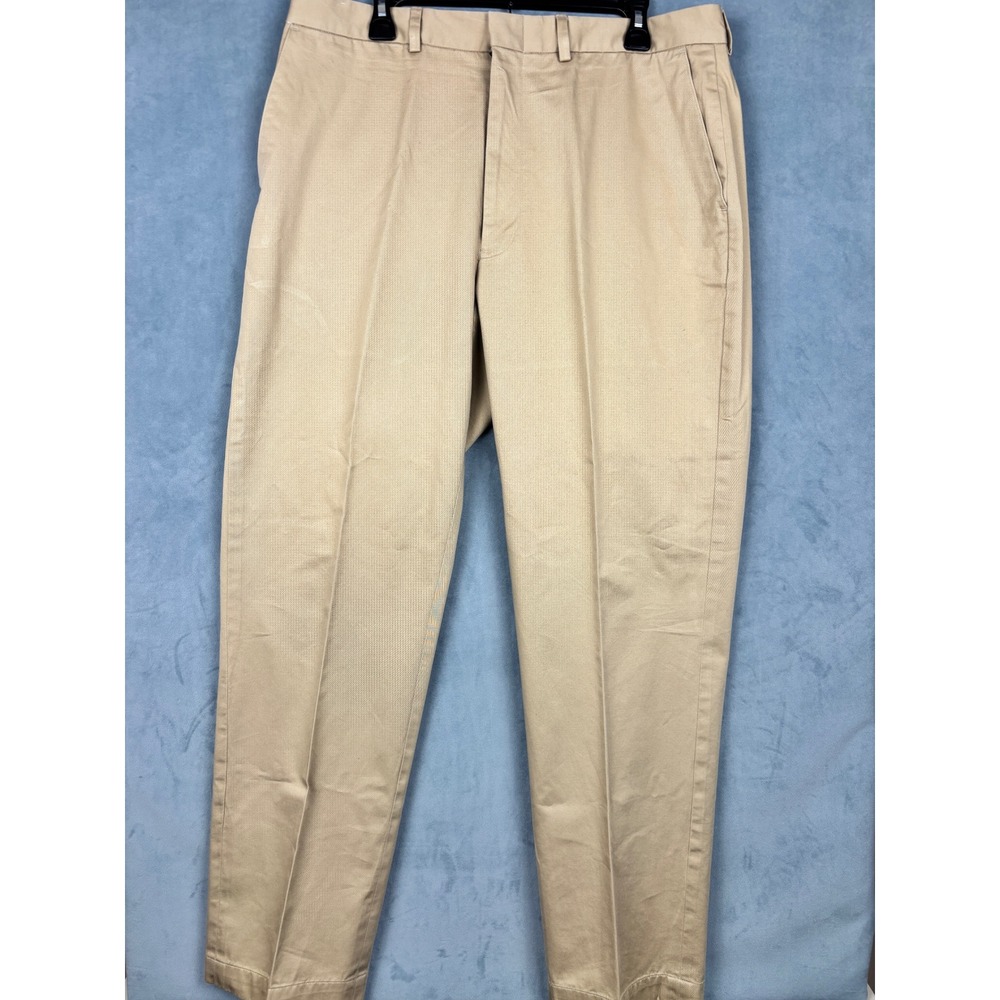 Polo Ralph Lauren Mens Khaki Chino Pants Tan Cotton Straight Leg 38x32